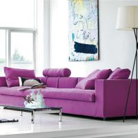 šviesiai violetinė sofa namų nuotraukos nuotraukoje