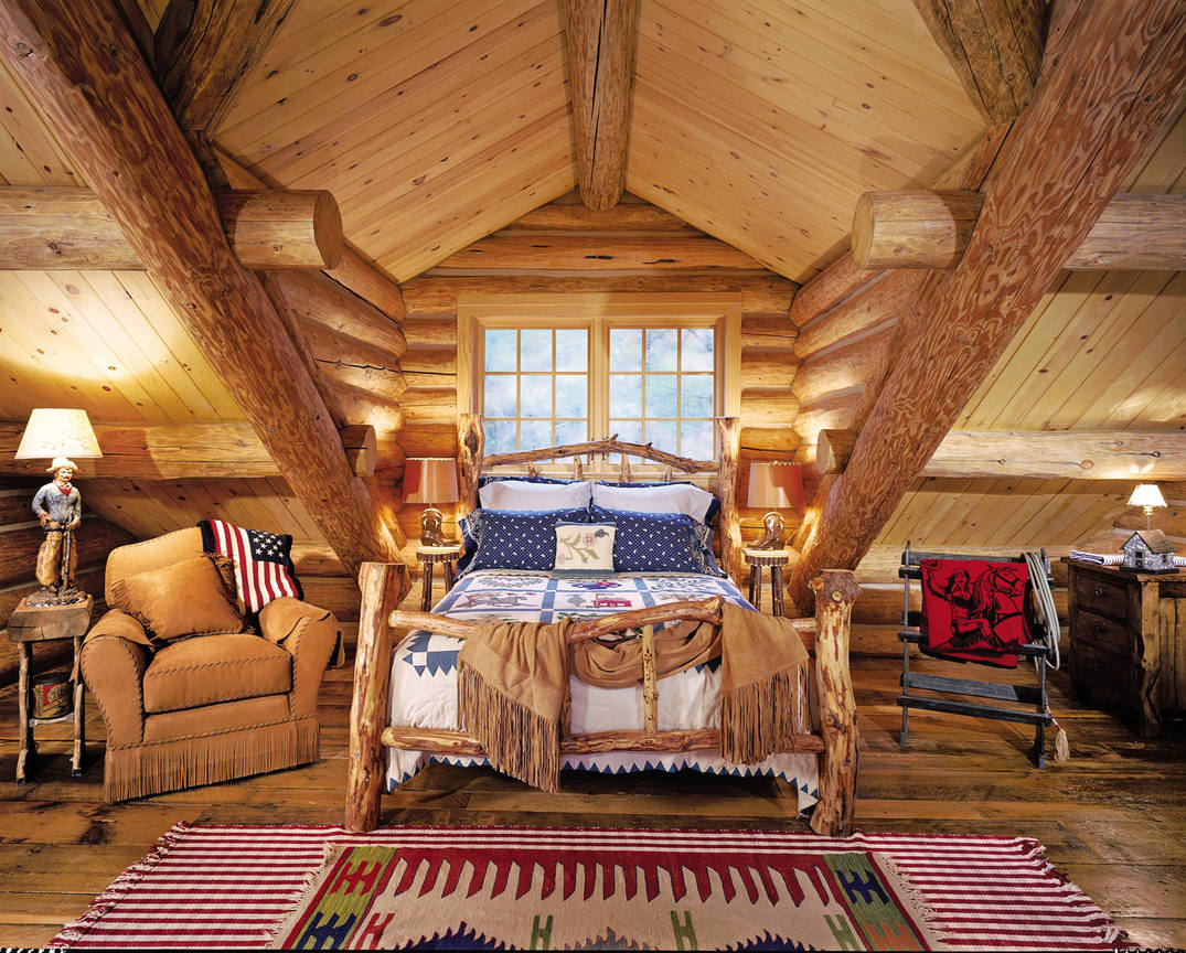 chambre dans une maison en bois