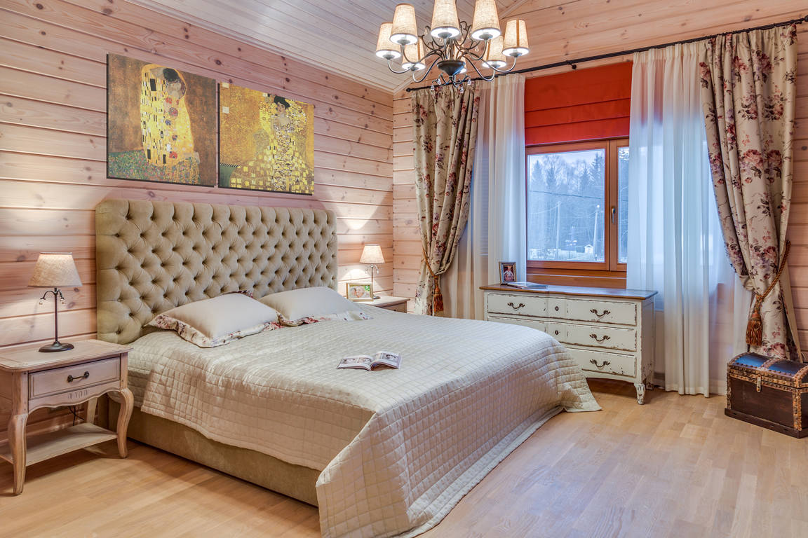 design élégant d'une chambre en bois