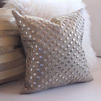 Coussin décoratif à paillettes