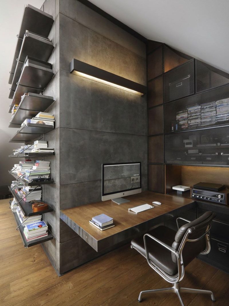 Conception d'un bureau de style industriel