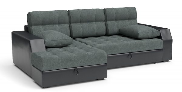 Kampinė virtuvės sofa iš audinio